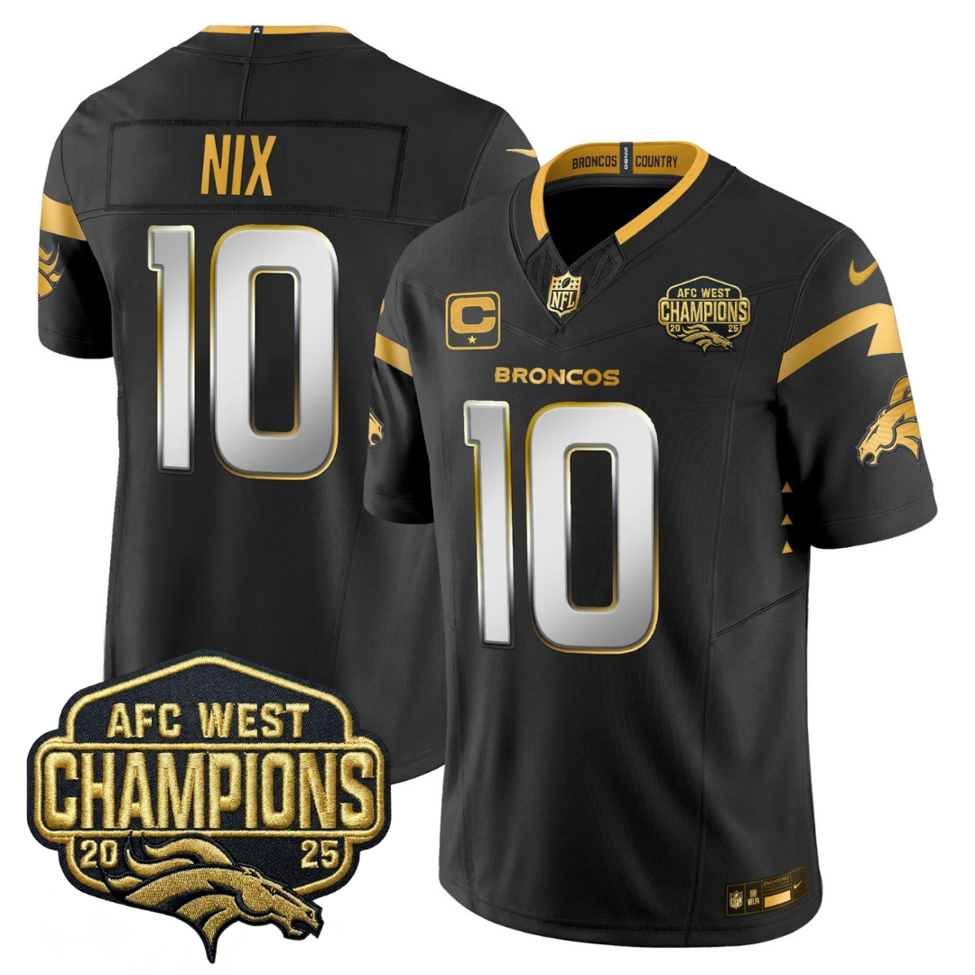 DEN AFC West Champions Patch Gold Vapor Limited Jersey