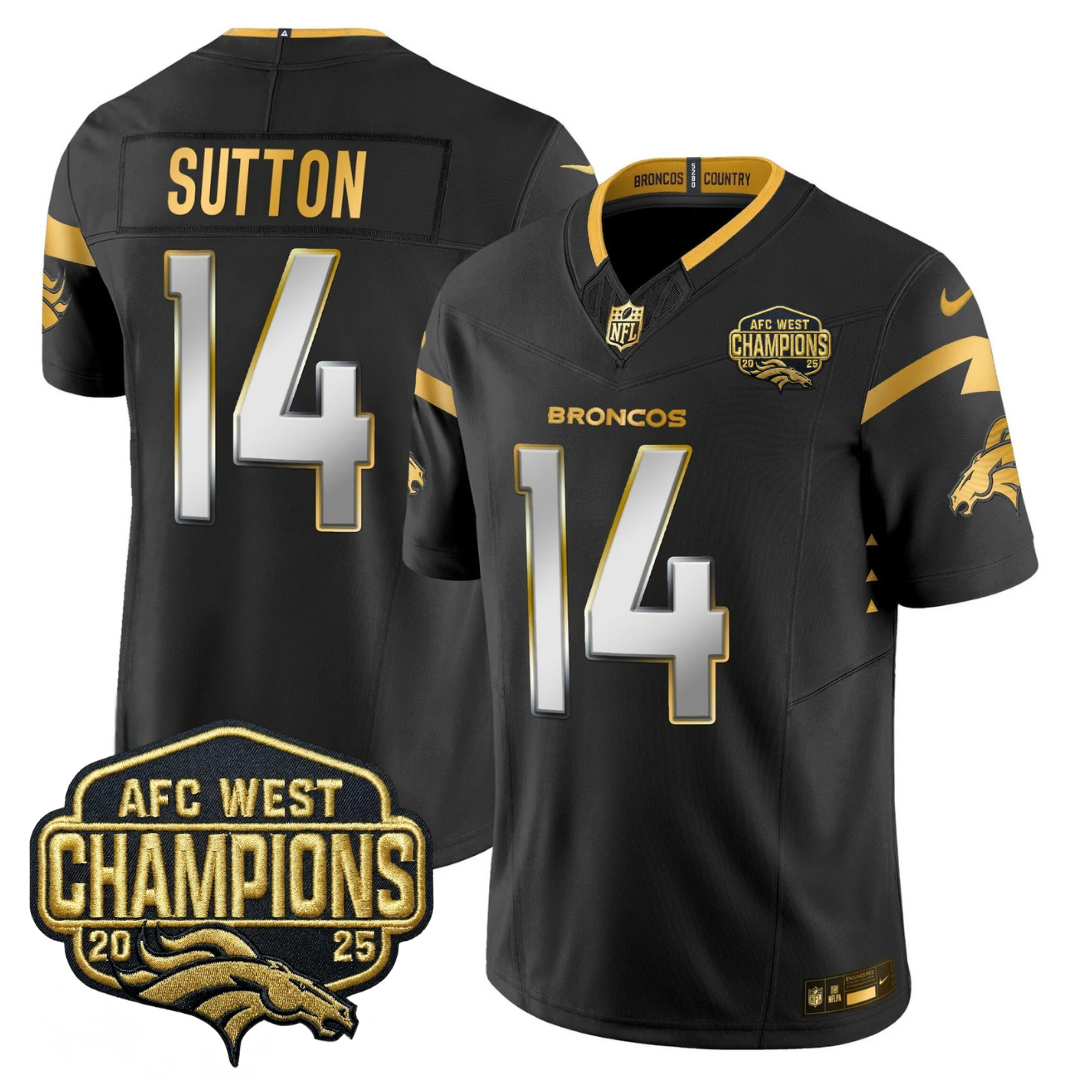 DEN AFC West Champions Patch Gold Vapor Limited Jersey