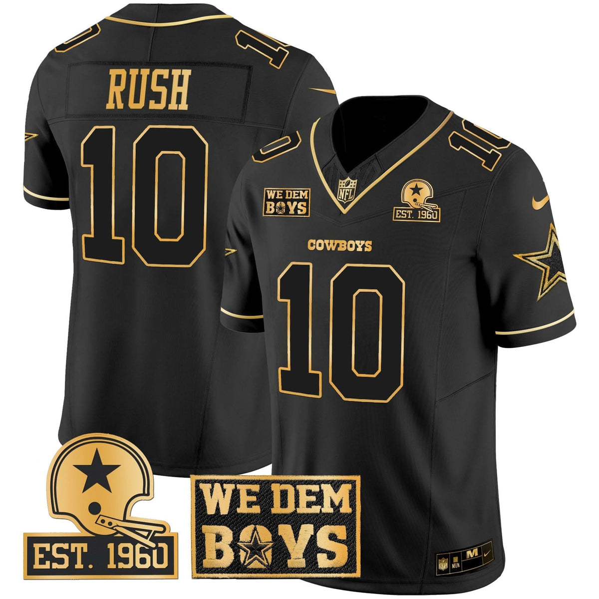 DAL Est. 1960 & We Dem Boyz Patch Gold Vapor Limited Jersey