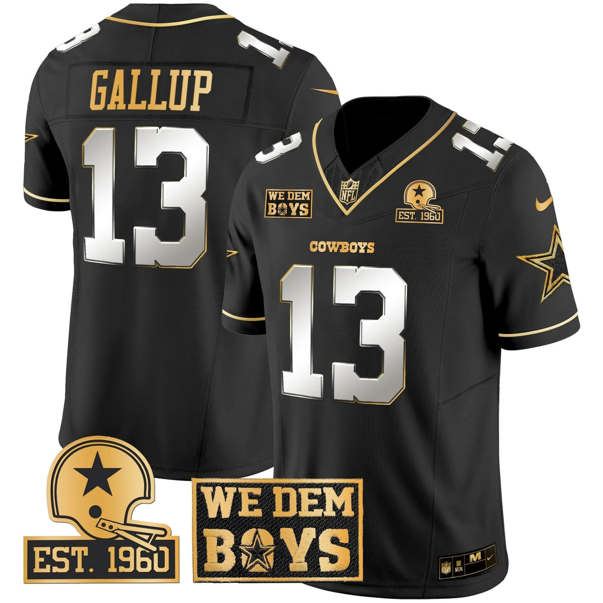 DAL Est. 1960 & We Dem Boyz Patch Gold Vapor Limited Jersey