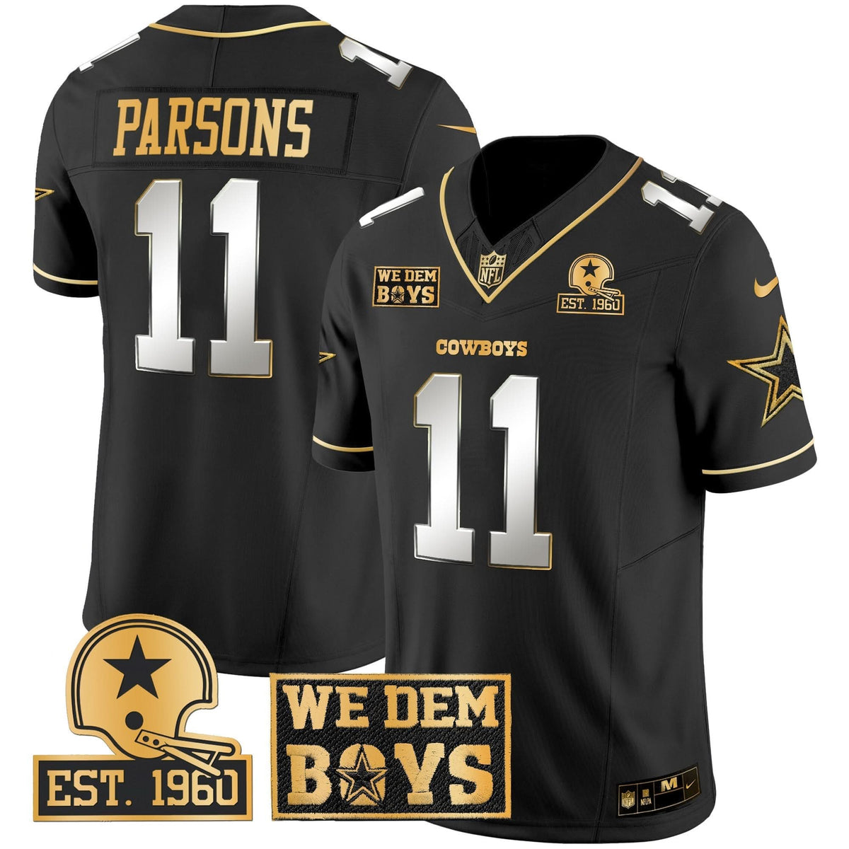 DAL Est. 1960 & We Dem Boyz Patch Gold Vapor Limited Jersey