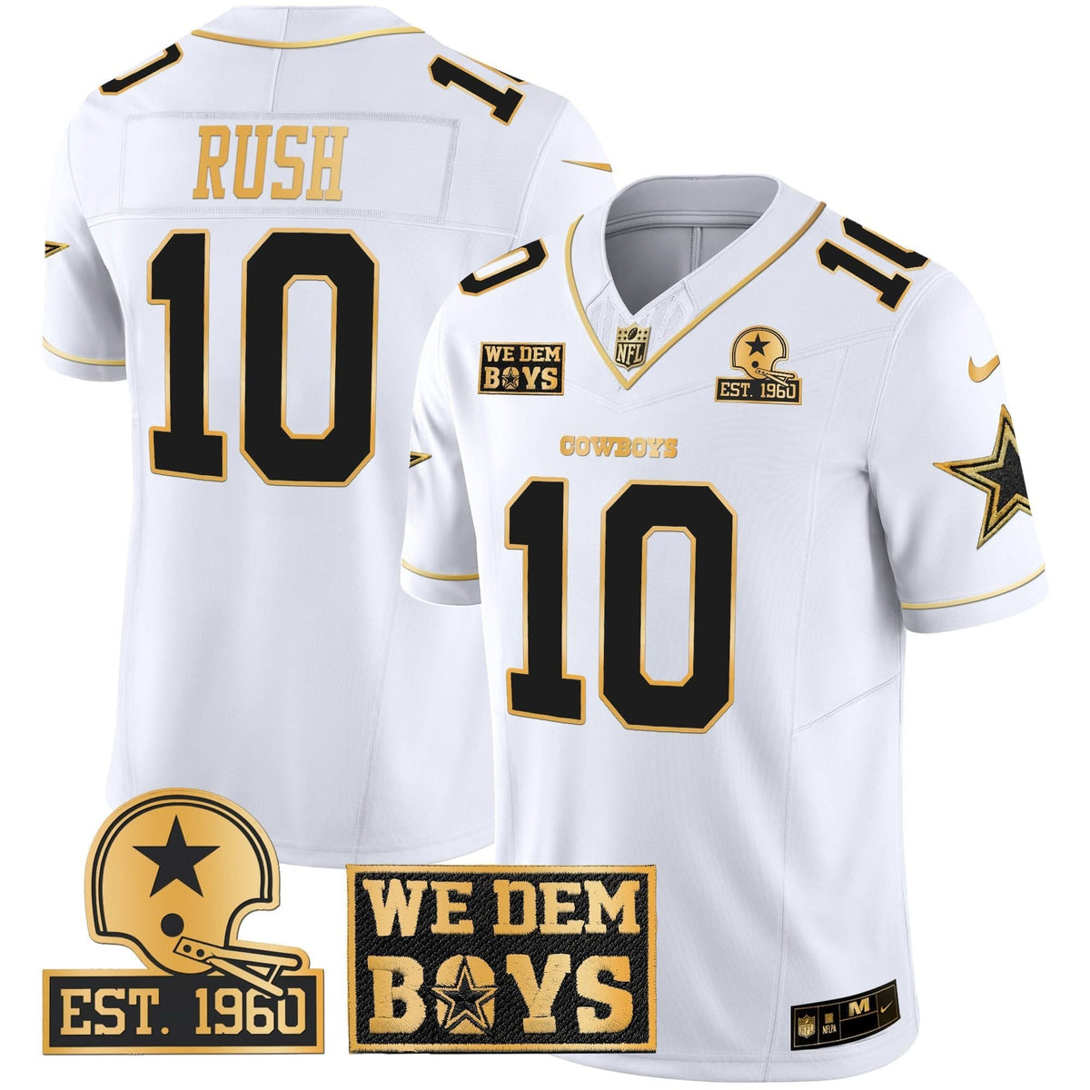 DAL Est. 1960 & We Dem Boyz Patch Gold Vapor Limited Jersey