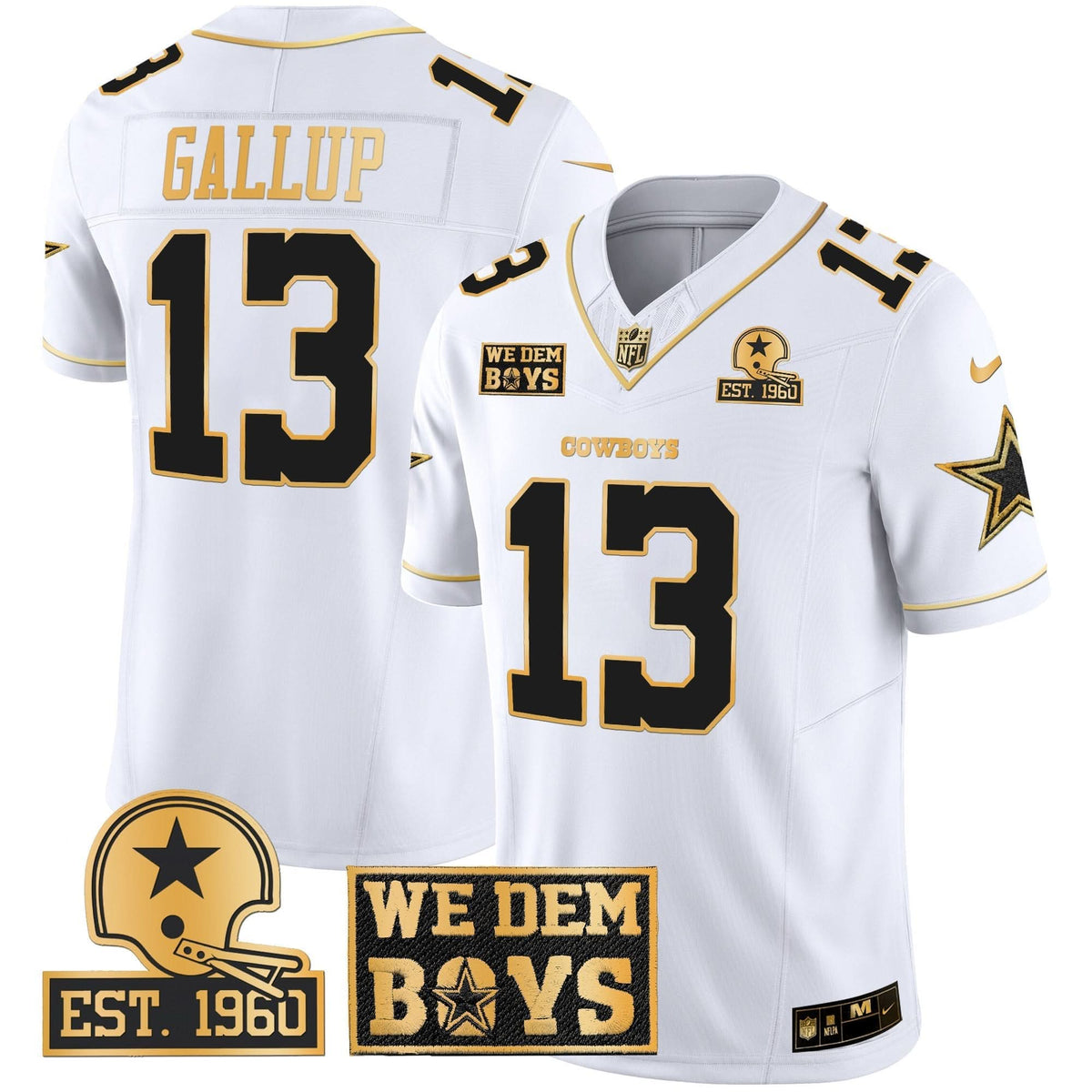 DAL Est. 1960 & We Dem Boyz Patch Gold Vapor Limited Jersey