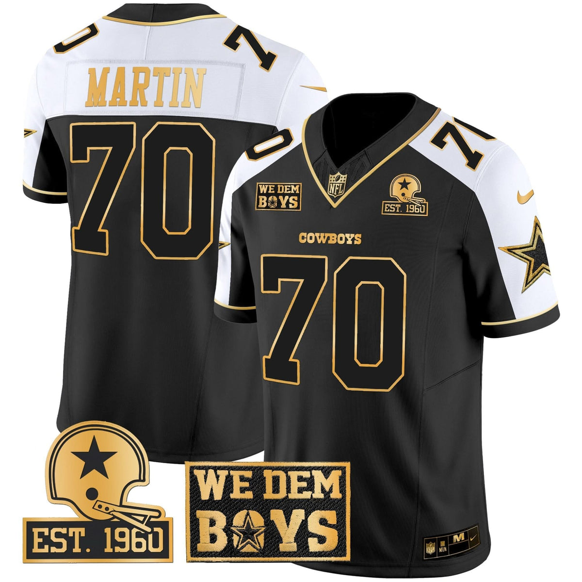 DAL Est. 1960 & We Dem Boyz Patch Gold Vapor Limited Jersey