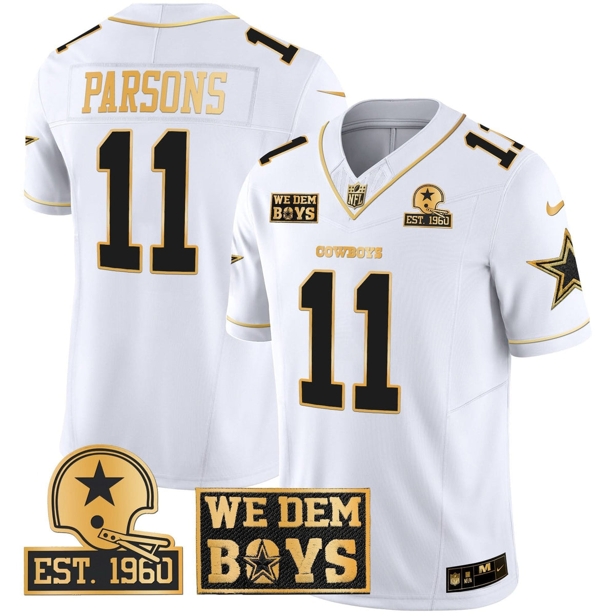 DAL Est. 1960 & We Dem Boyz Patch Gold Vapor Limited Jersey