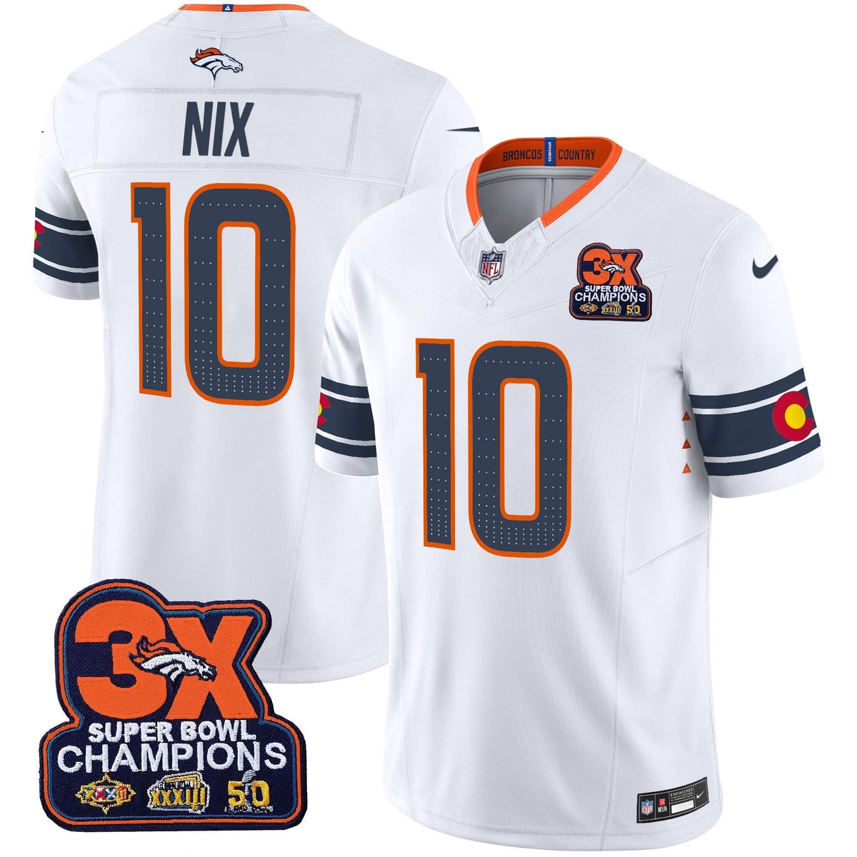 DB 3x Patch Colorado Flag Vapor Limited Jersey