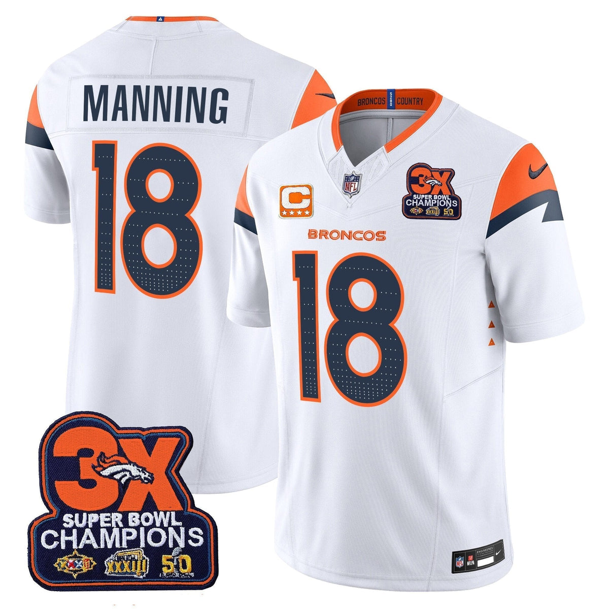 DEN 3-Time Champions Patch Vapor Limited Jersey