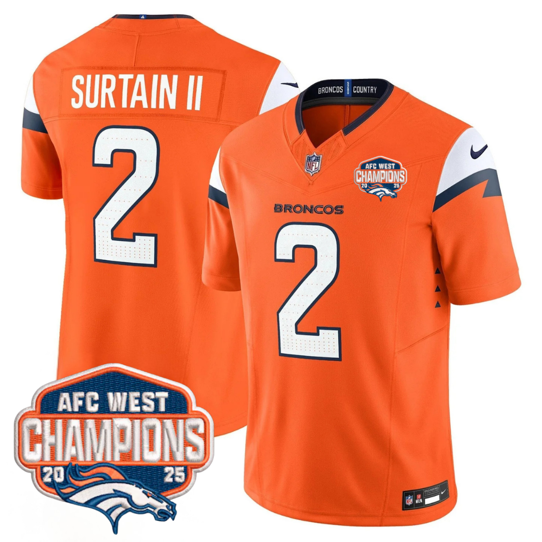 DEN AFC West Champions Patch Vapor Limited Jersey V2