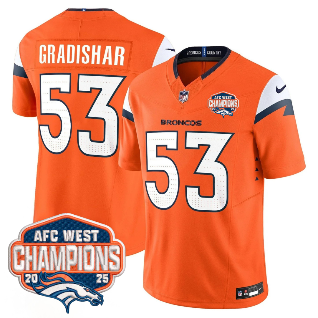 DEN AFC West Champions Patch Vapor Limited Jersey V2
