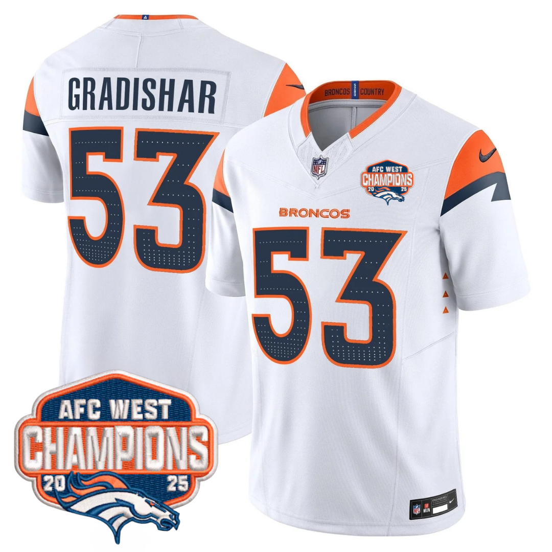 DEN AFC West Champions Patch Vapor Limited Jersey V2