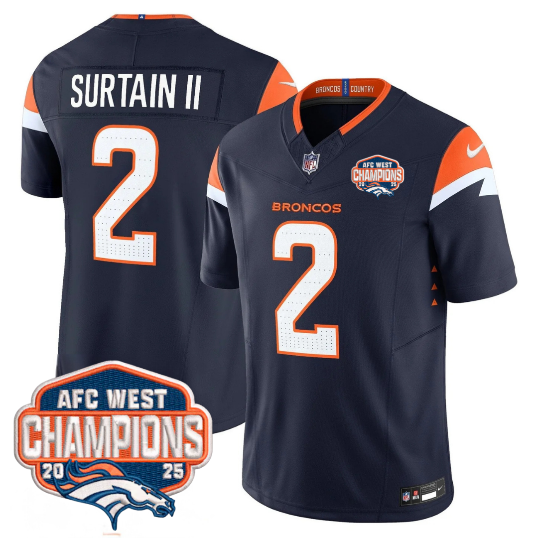 DEN AFC West Champions Patch Vapor Limited Jersey V2