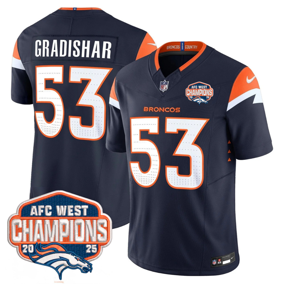 DEN AFC West Champions Patch Vapor Limited Jersey V2
