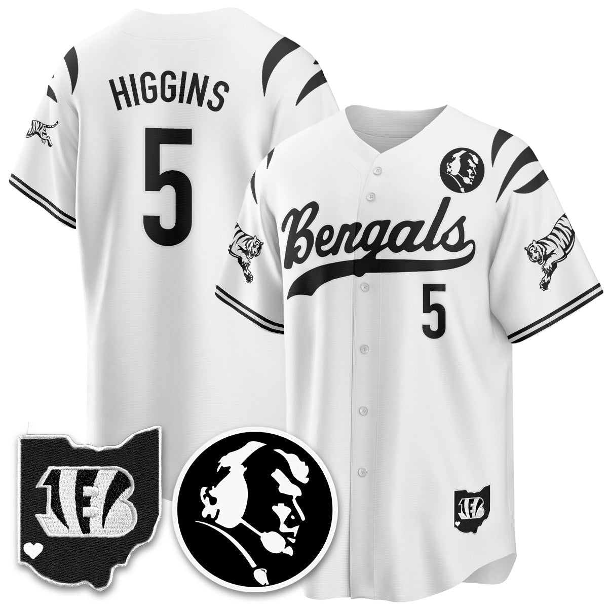 CIN Vapor Limited Baseball Jersey - John Madden Patch - All Stitched