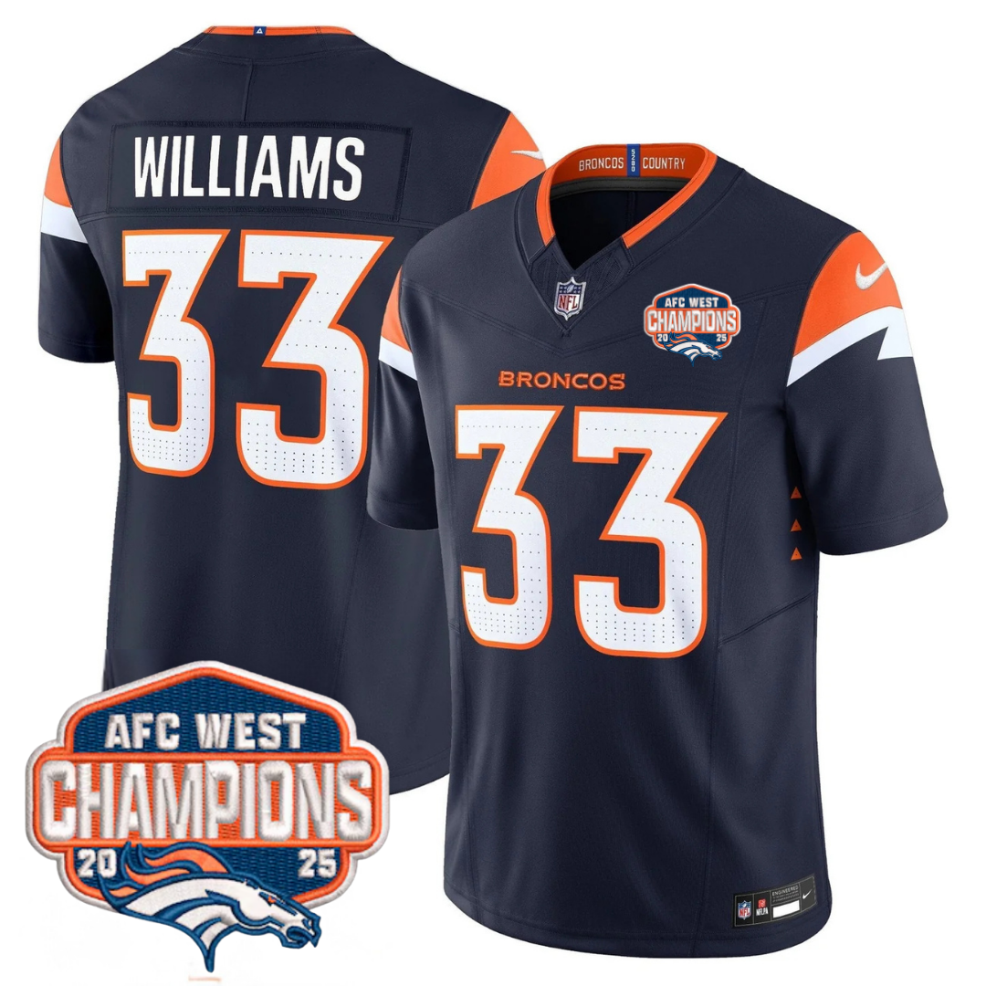 DEN AFC West Champions Patch Vapor Limited Jersey V2