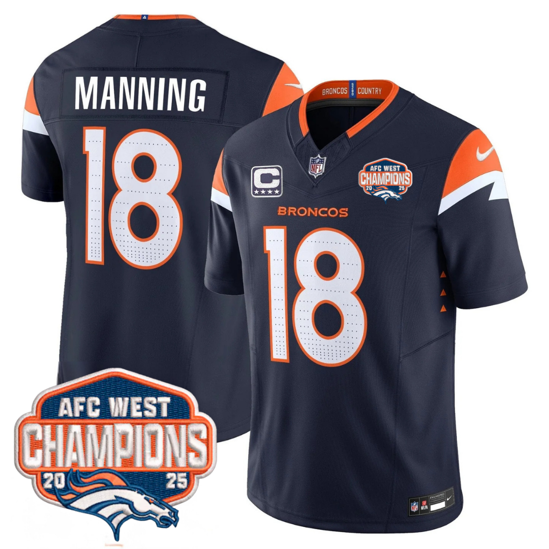 DEN AFC West Champions Patch Vapor Limited Jersey V2