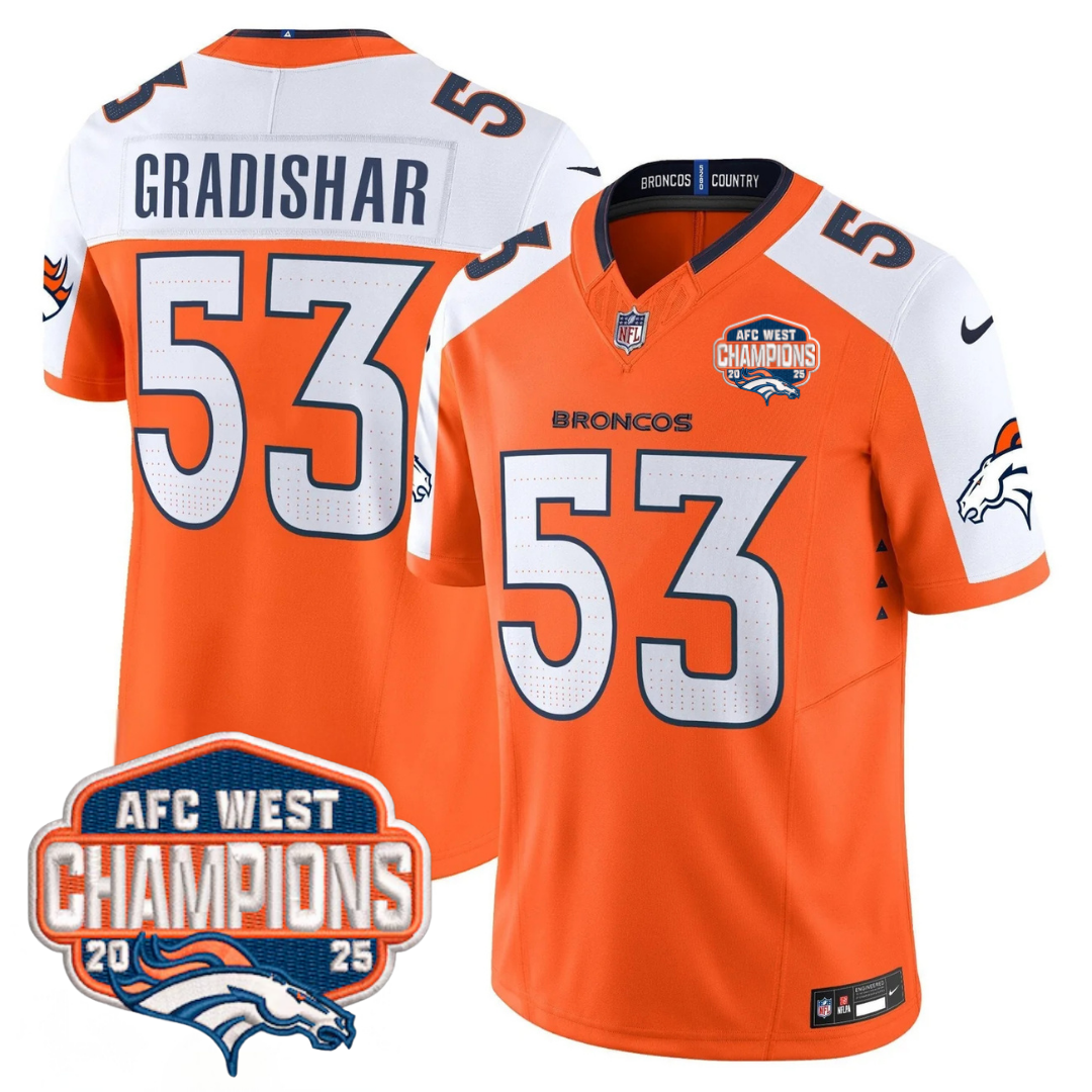 DEN AFC West Champions Patch Vapor Limited Jersey V2