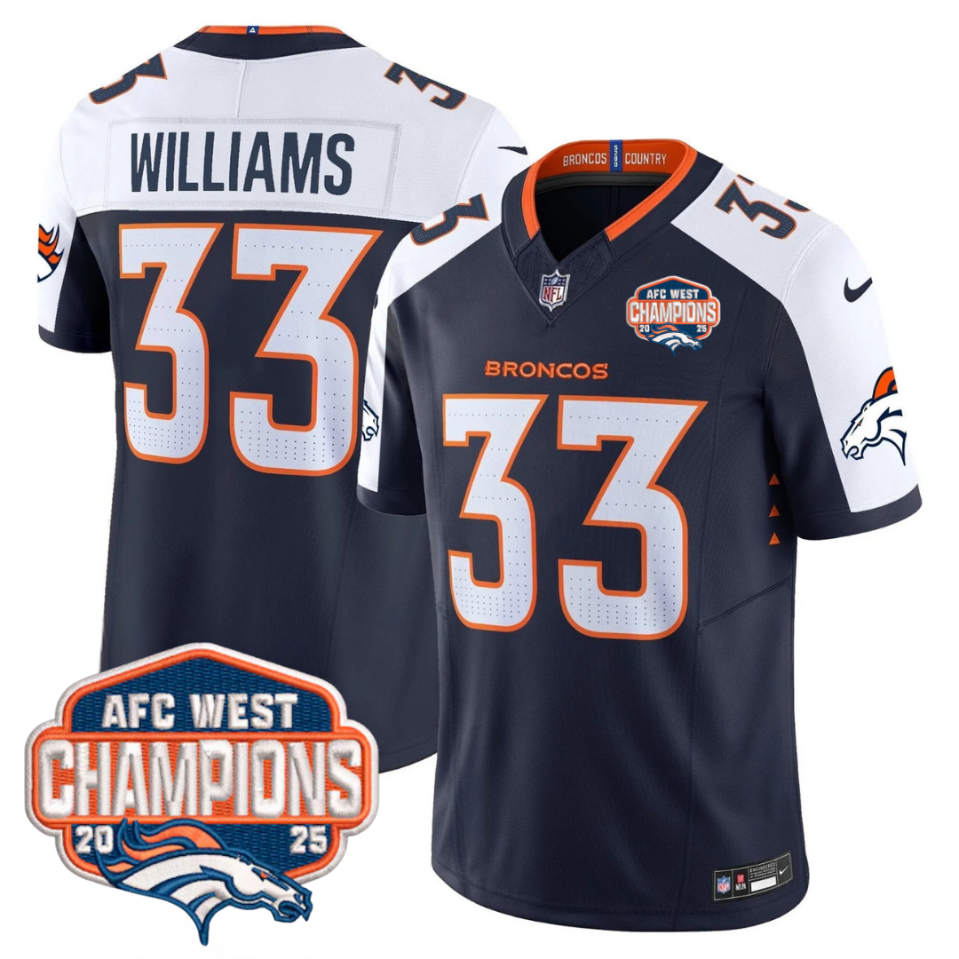 DEN AFC West Champions Patch Vapor Limited Jersey V2