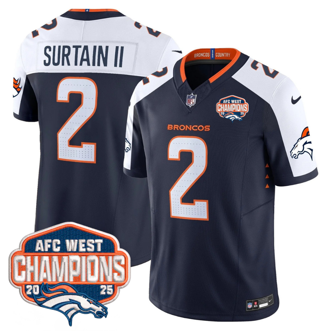 DEN AFC West Champions Patch Vapor Limited Jersey V2