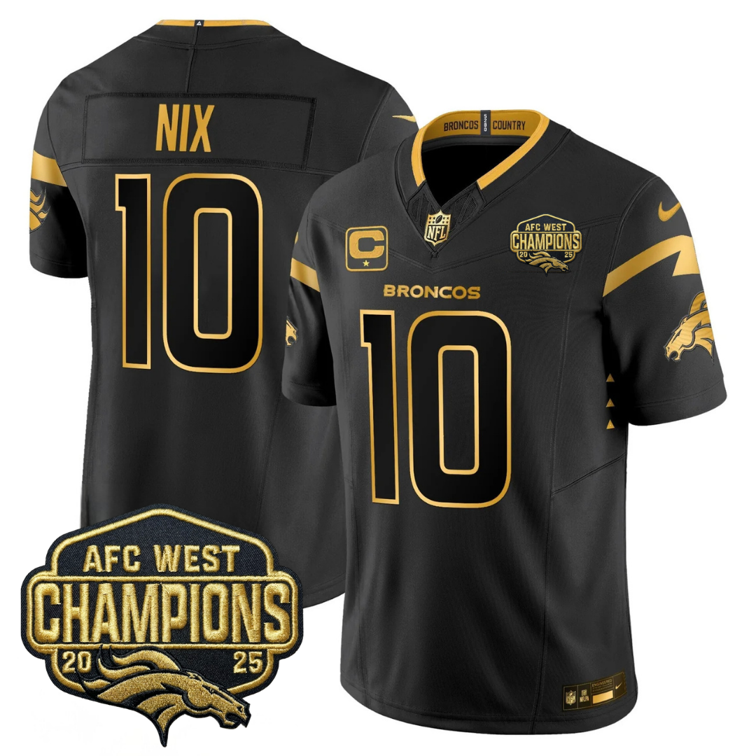 DEN AFC West Champions Patch Gold Vapor Limited Jersey