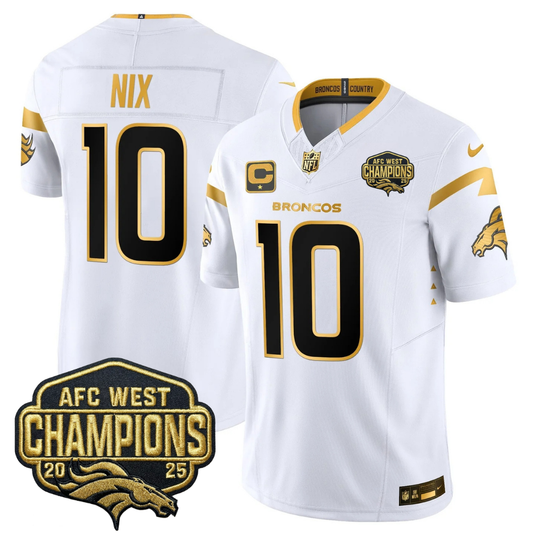 DEN AFC West Champions Patch Gold Vapor Limited Jersey