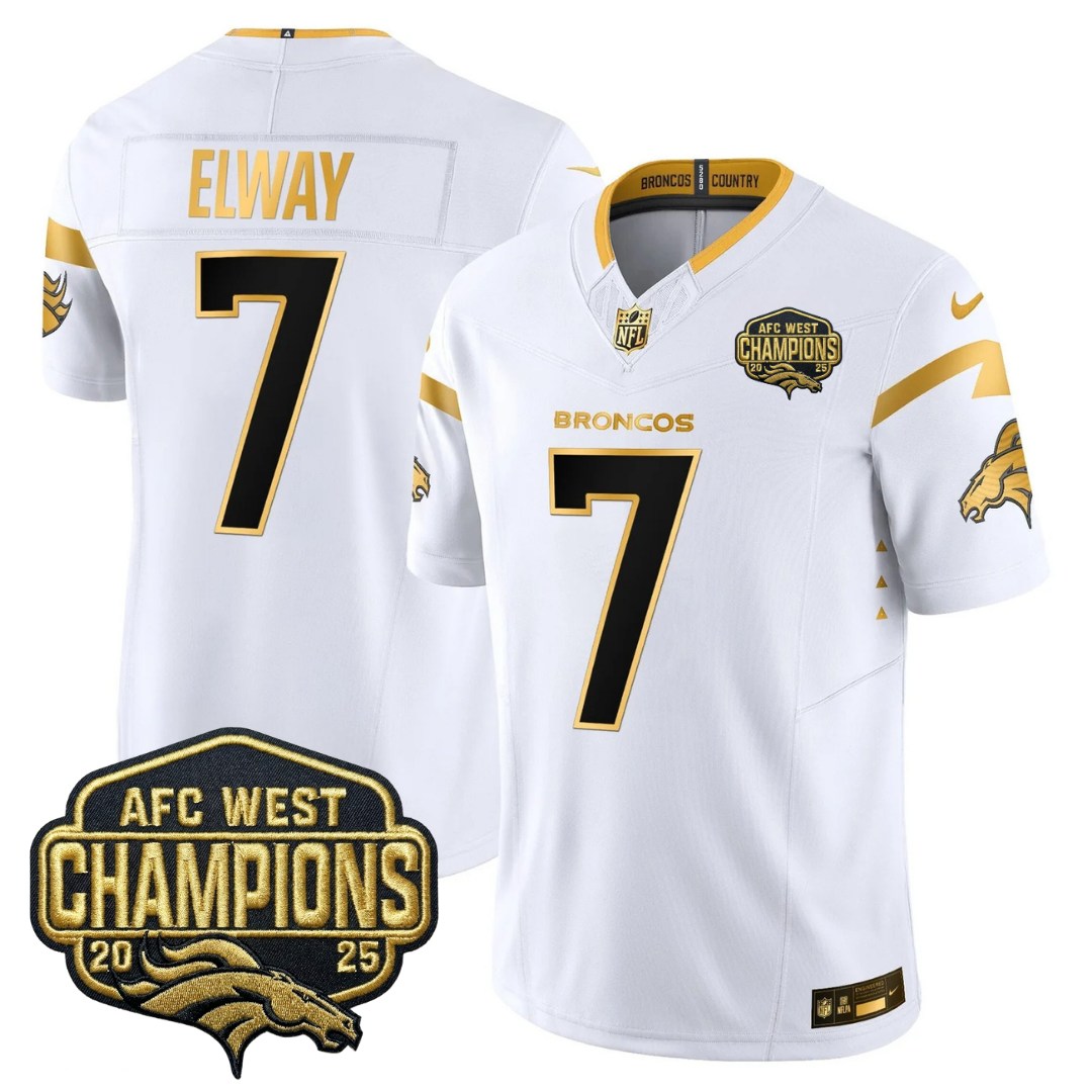 DEN AFC West Champions Patch Gold Vapor Limited Jersey