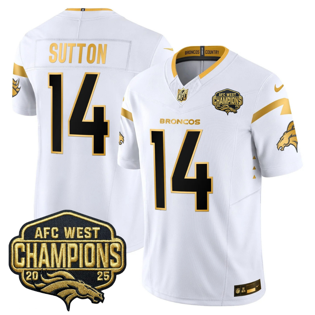 DEN AFC West Champions Patch Gold Vapor Limited Jersey