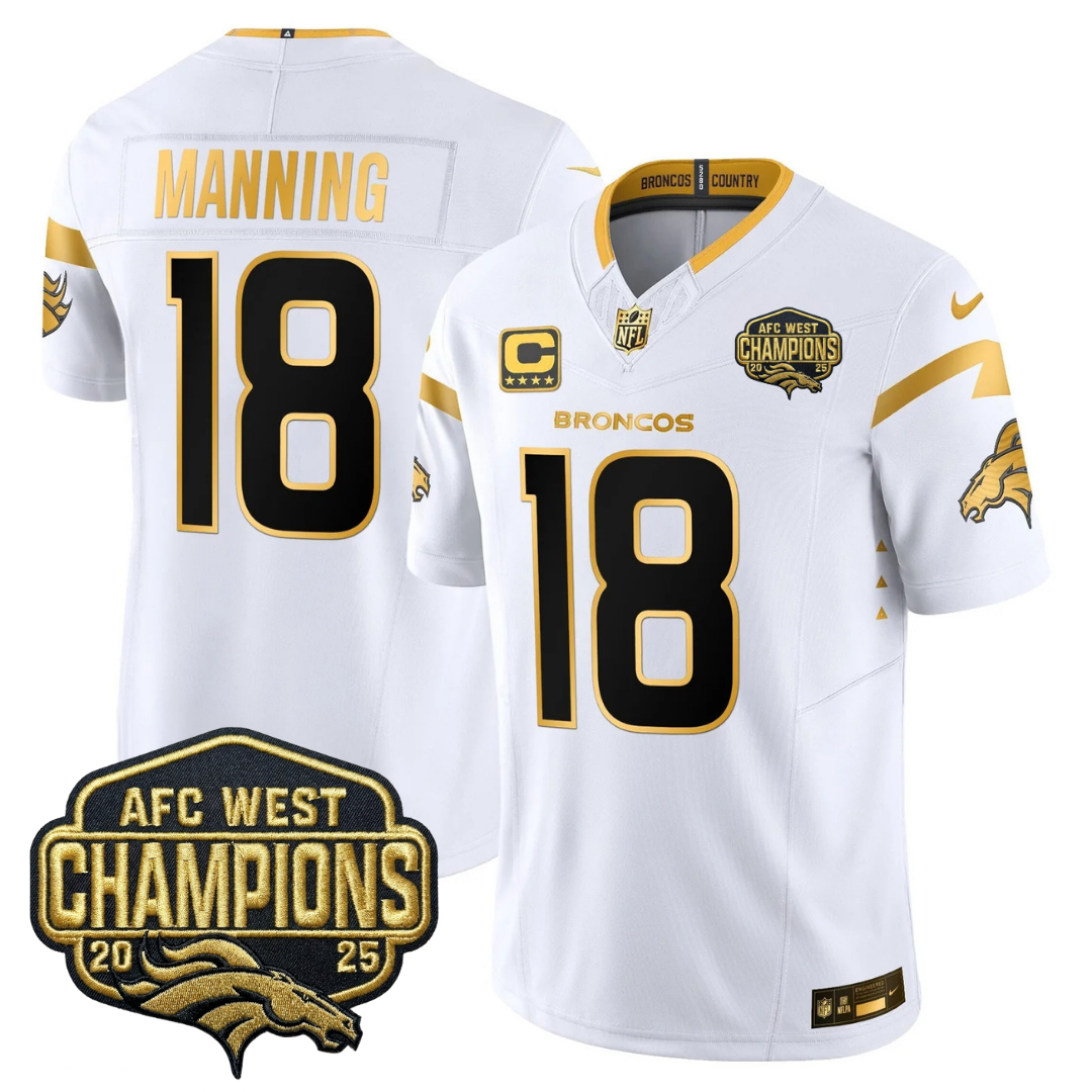 DEN AFC West Champions Patch Gold Vapor Limited Jersey
