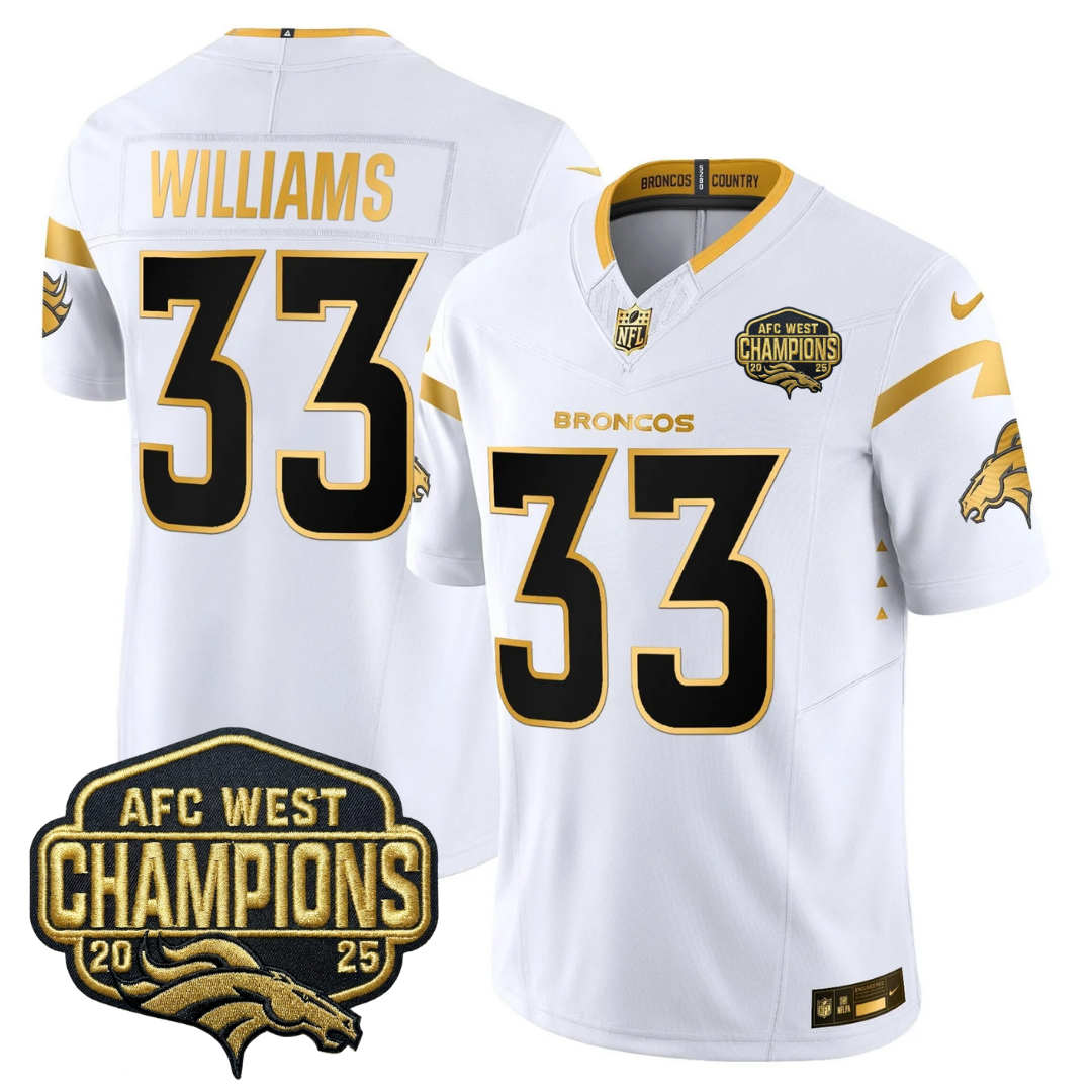 DEN AFC West Champions Patch Gold Vapor Limited Jersey