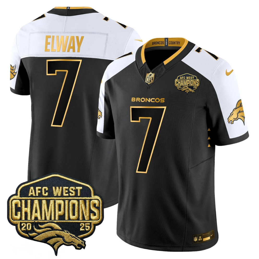 DEN AFC West Champions Patch Gold Vapor Limited Jersey