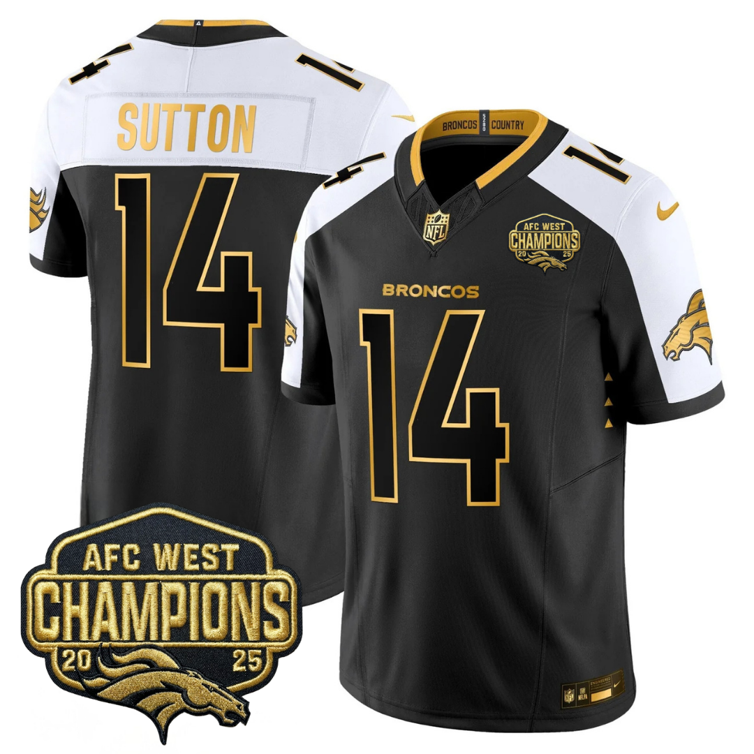 DEN AFC West Champions Patch Gold Vapor Limited Jersey