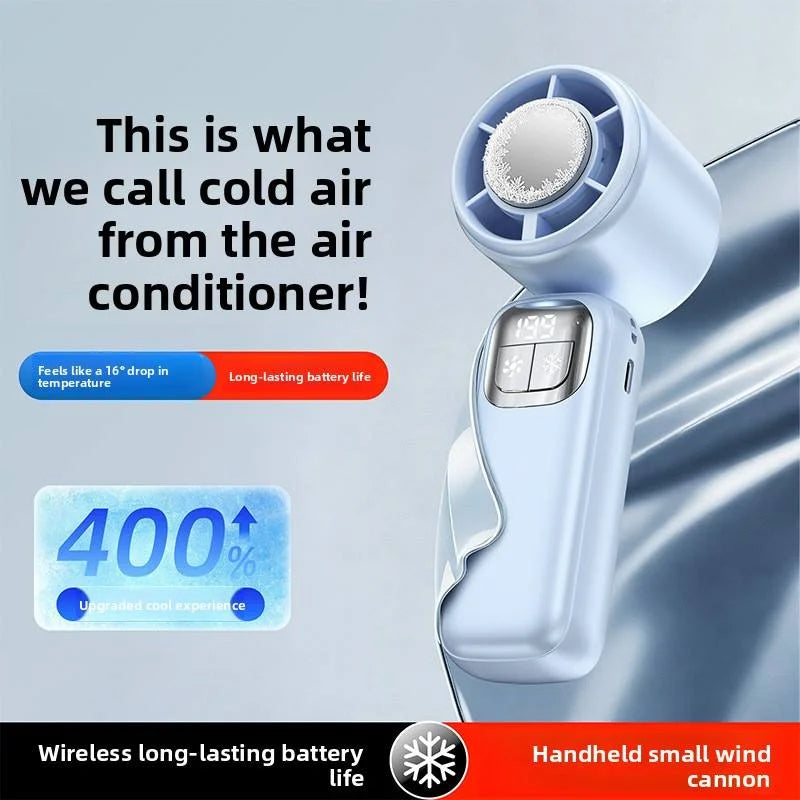 Lenovo 199 High Speed Turbo Jet Ice Cooler Fan USB Rechargeable Handheld Fan with Brushless Motor for Outdoor Office Travel