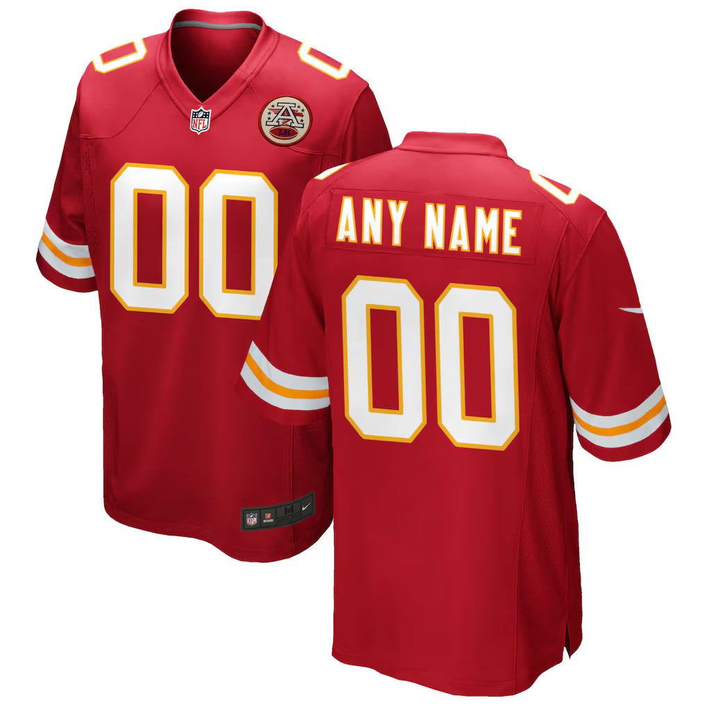 Custom Kansas City Chiefs Jersey - Red