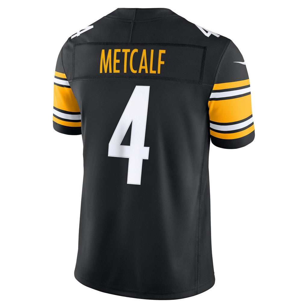 Men's Pittsburgh Steelers Dk Metcalf Nike Black Team Vapor Fuse Stitched Limited Jersey